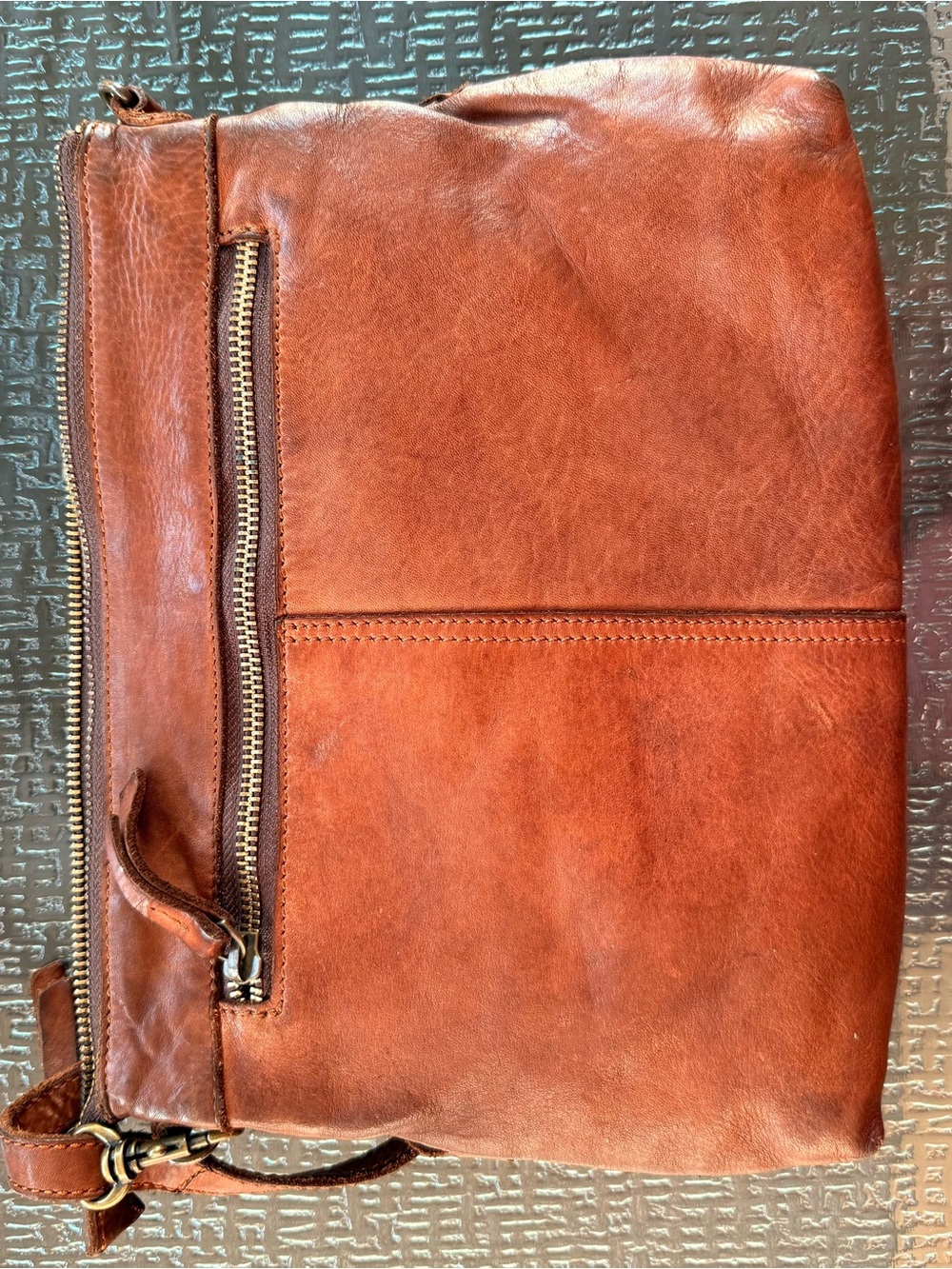 Pikolinos Brown Woven Smooth Leather Adjustable Strap Shoulder Bag Handbag Purse - Picture 15 of 15